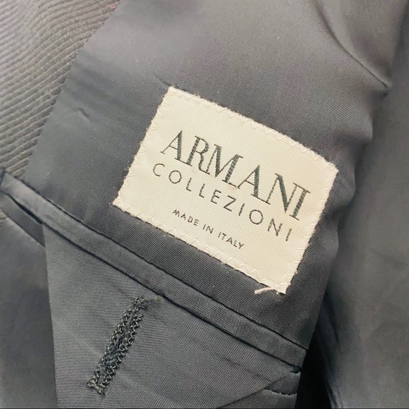Armani Collezioni Black Mens Blazer 45